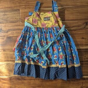 Floral Patchwork Apron Dress